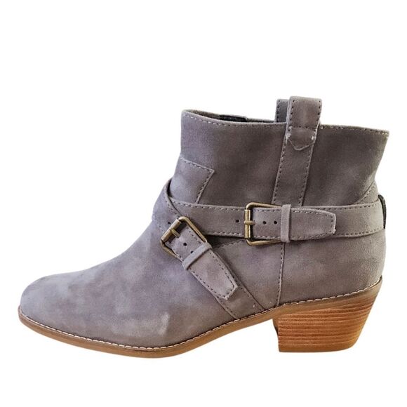 COLE HAAN Storm Cloud Suede Gray Women's Jensen Ankle Bootie Size 8 - Picture 8 of 16